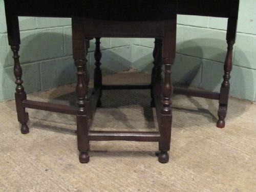 fig 2. ANTIQUE 17TH CENTURY CHARLES 11 COUNTRY OAK GATELEG DINING TABLE C1680 WEMD14/4.1