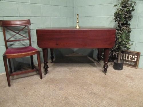 Antique Victorian Mahogany Drop Leaf Kitchen Dining Table C1860 Wemd17/4.1