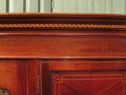 fig 2. ANTIQUE EDWARDIAN INLAID MAHOGANY WARDROBE COMPACTUM C1900 W6728/9.1
