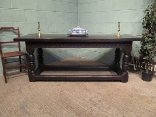 Antique 17th Century Oak Refectory Dining Table C1680 W6735/9.1
