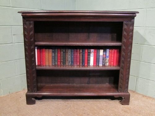 fig 2. ANTIQUE PAIR EARLY VICTORIAN COUNTRY OAK BOOKCASES C1840 W6727/9.1