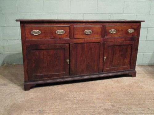 Antique Georgian Country Elm Dresser Sideboard C1750 W6736/9.1