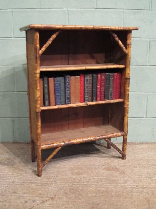 Antique Edwardian Bamboo & Rattan Bookcase C1900 W6729/9.1