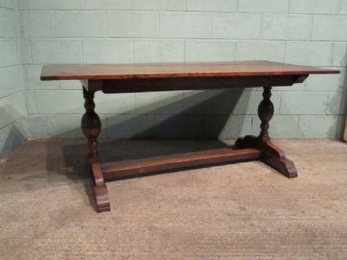 fig 1. ANTIQUE VICTORIAN OAK REFECTORY DINING TABLE C1890 W6726/9.1