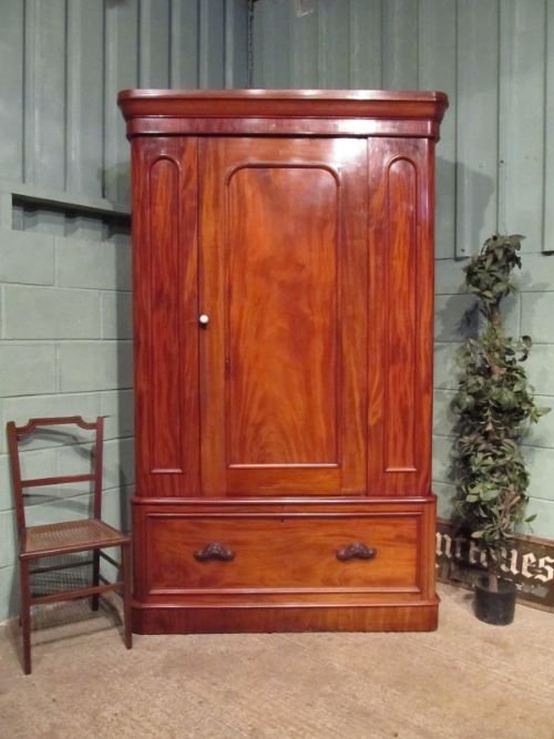 Antique Victorian Mahogany Single Wardrobe C1870 W6743/16.1
