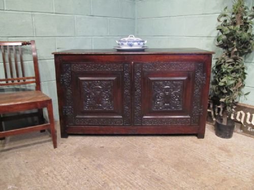 Antique Georgian Country Oak Sideboard Coffer C1780 W6758/16.1
