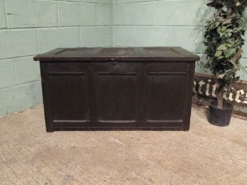 Antique 17th Century Country Oak Coffer Box C1680 W6759/30.1