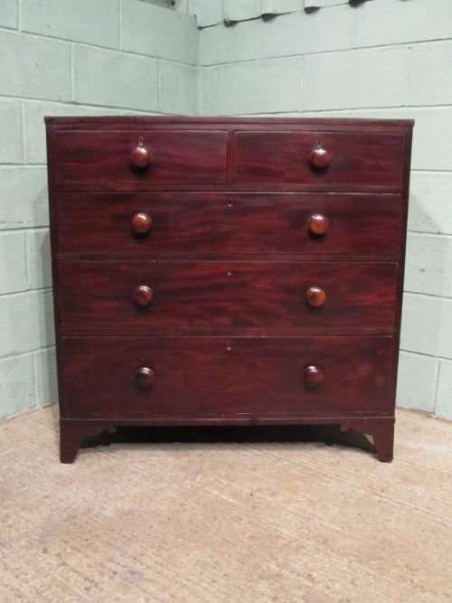 fig 1. ANTIQUE REGENCY MAHOGANY CHEST OF DRAWERS C1820 W6779/6.2