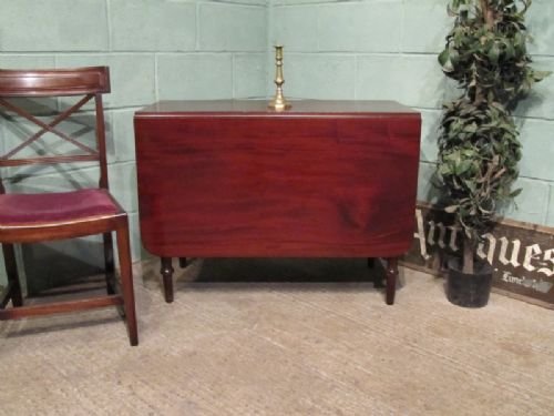 fig 1. ANTIQUE REGENCY MAHOGANY DROP LEAF DINING TABLE C1820 W6785/6.2