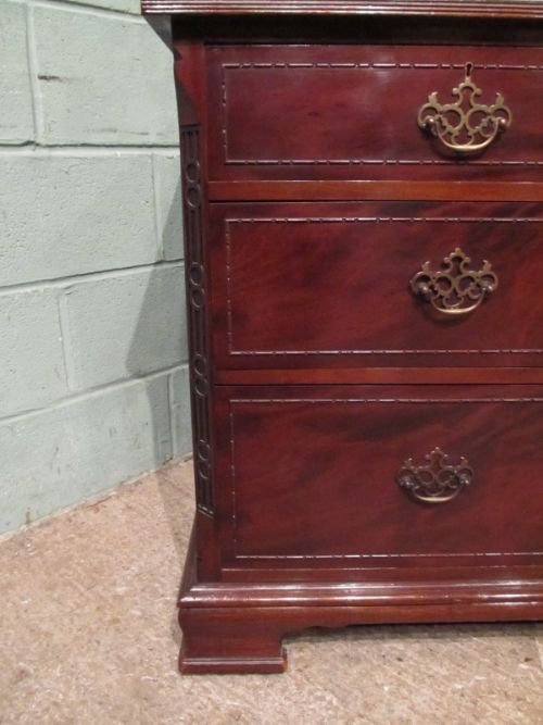 fig 1. ANTIQUE EDWARDIAN MAHOGANY CHIPPENDALE CHEST OF DRAWERS C1900 W6771/6.2