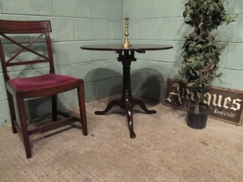 fig 1. ANTIQUE GEORGIAN MAHOGANY BIRD CAGE TRIPOD TABLE C1780 W6747/6.2