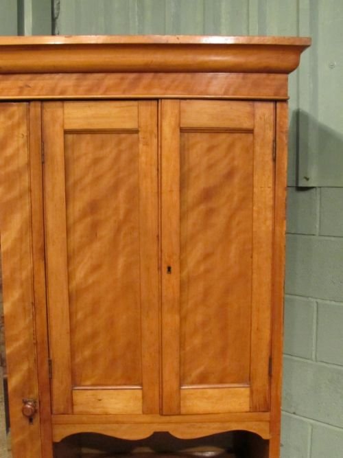 fig 2. ANTIQUE EDWARDIAN SATINWOOD WARDROBE COMPACTUM C1900 W6790/13.2