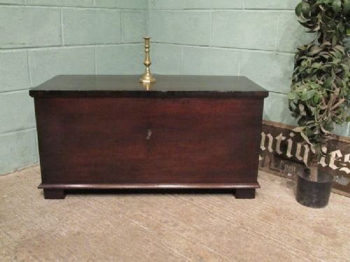 Antique Early Victorian Country Oak Blanket Box with Secret Drawers C1840 W6792/13.2