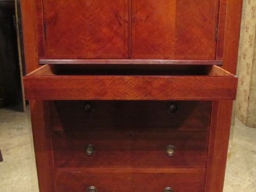 fig 2. ANTIQUE EDWARDIAN MAHOGANY TRIPLE WARDROBE COMPACTUM C1900 W6794/13.2