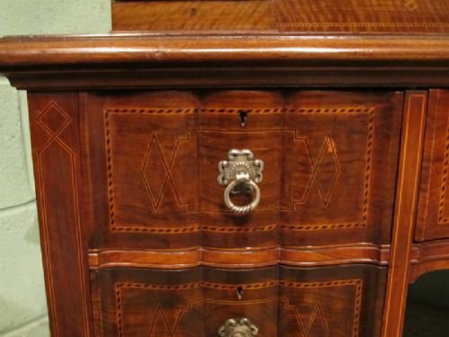 fig 2. ANTIQUE EDWARDIAN INLAID MAHOGANY WRITING DESK C1900 W6800/20.2