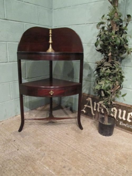 Antique Regency Mahogany Corner Washstand C1800 W6800a/20.2