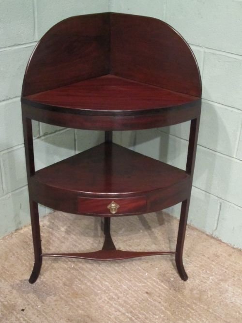 fig 1. ANTIQUE REGENCY MAHOGANY CORNER WASHSTAND C1800 W6800A/20.2