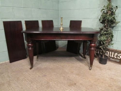 fig 1. ANTIQUE VICTORIAN MAHOGANY EXTENDING DINING TABLE C 1880 SEATS 6 T0 14