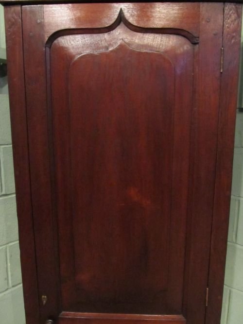 fig 1. ANTIQUE TALL GEORGIAN NARROW MAHOGANY CUPBOARD C1780 W6821/27.2