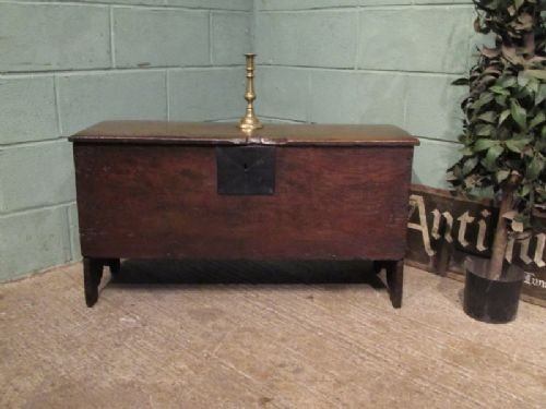 Antique Early 17th Century Oak Coffer Box C1600 W6823/27.2