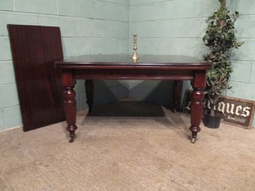 fig 1. ANTIQUE VICTORIAN MAHOGANY EXTENDING DINING TABLE SEATS 10 C1880 W6828