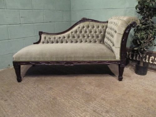 fig 1. ANTIQUE VICTORIAN MAHOGANY CHAISE LONGUE C1890 W6830/27.2