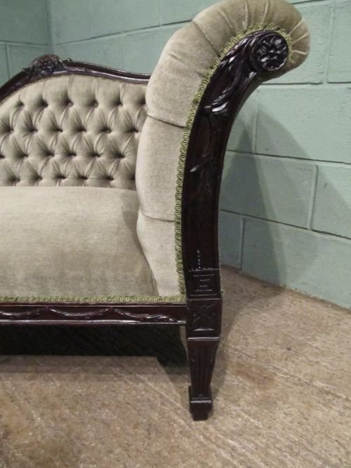fig 2. ANTIQUE VICTORIAN MAHOGANY CHAISE LONGUE C1890 W6830/27.2