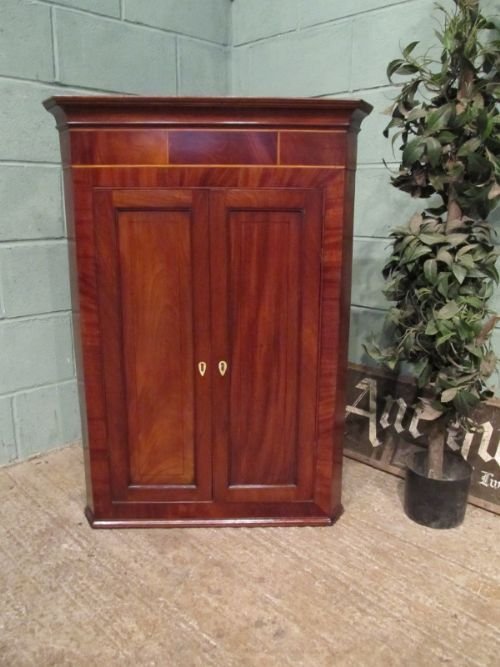 Antique Regency Mahogany Corner Cupboard C1820 W6831/27.2