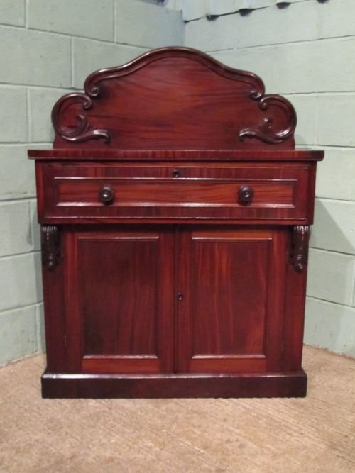 fig 1. ANTIQUE VICTORIAN MAHOGANY CHIFFONIER WITH SECRETAIRE C1880 W6807/12.3