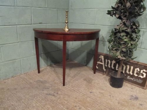Antique Regency Mahogany Demi Lune Side Table C1820 W6837/19.3