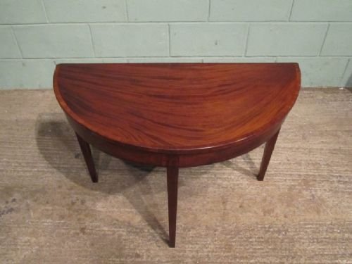 fig 1. ANTIQUE REGENCY MAHOGANY DEMI LUNE SIDE TABLE C1820 W6837/19.3