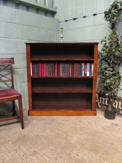 Antique Victorian Walnut Open Bookcase C1880 W6866/19.3