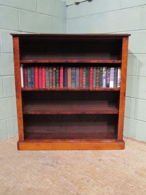 fig 1. ANTIQUE VICTORIAN WALNUT OPEN BOOKCASE C1880 W6866/19.3