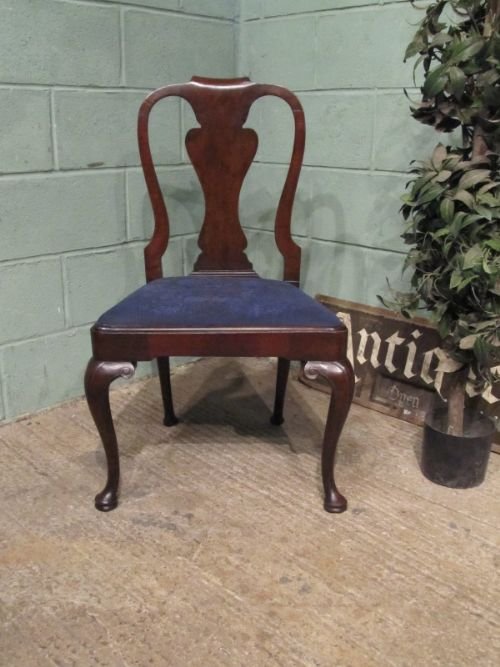 Antique Walnut Queen Anne Side Chair C1840 W6845/19.3