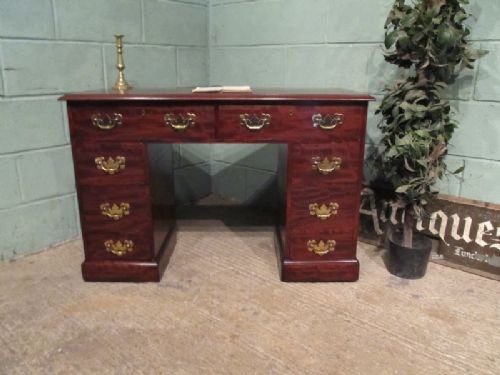 Antique Victorian Mahogany Twin Pedastal Desk C1890 W6812/19.3