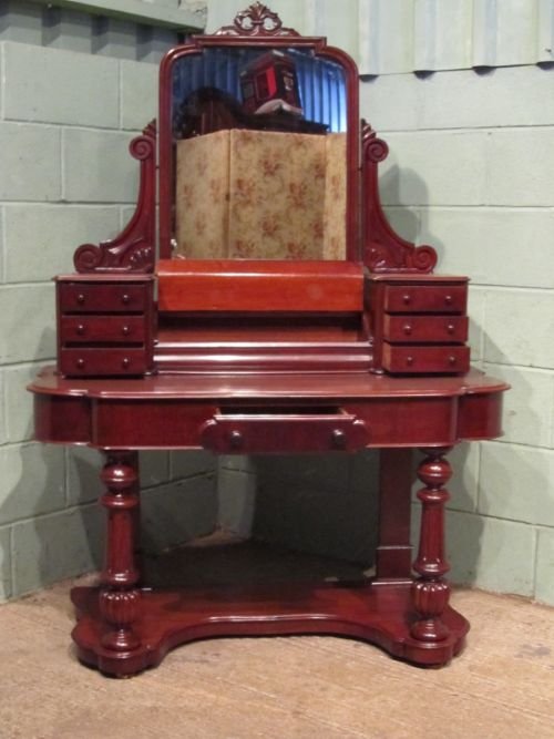 fig 3. ANTIQUE VICTORIAN MAHOGANY DUCHESSE DRESSING TABLE (MATCHING WASHSTAND AVAIL)