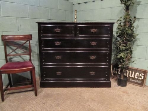 Antique Victorian Mahogany Chest of Drawers C1890 W6873/26.3
