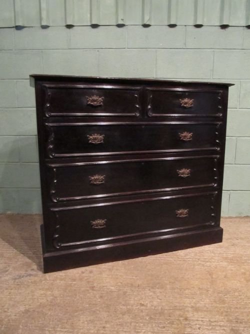 fig 1. ANTIQUE VICTORIAN MAHOGANY CHEST OF DRAWERS C1890 W6873/26.3