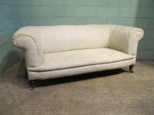 Antique Victorian Scroll Arm Chesterfield Sofa C1880 W6514/26.3