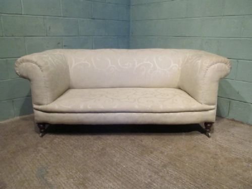 fig 1. ANTIQUE VICTORIAN SCROLL ARM CHESTERFIELD SOFA C1880 W6514/26.3