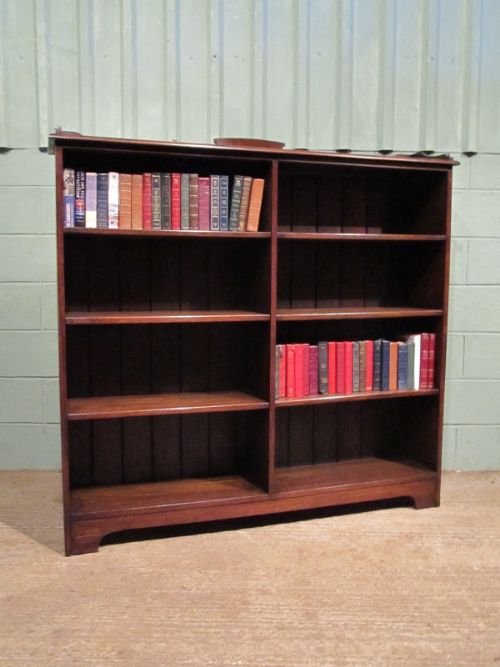 Antique Victorian Oak Open Front Bookcase C1890 W6874/26.3