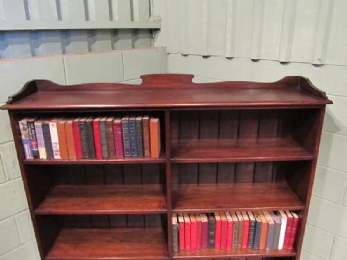fig 2. ANTIQUE VICTORIAN OAK OPEN FRONT BOOKCASE C1890 W6874/26.3