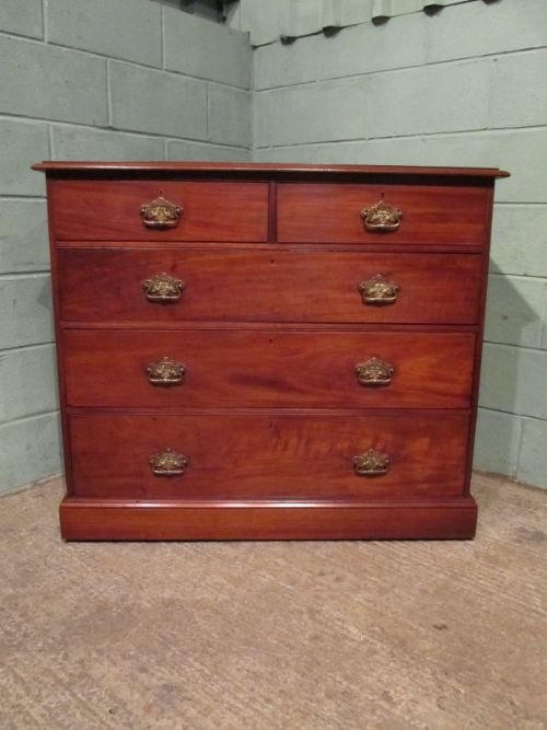 fig 1. ANTIQUE VICTORIAN MAHOGANY CHEST OF DRAWERS C1890 w6884/2.4