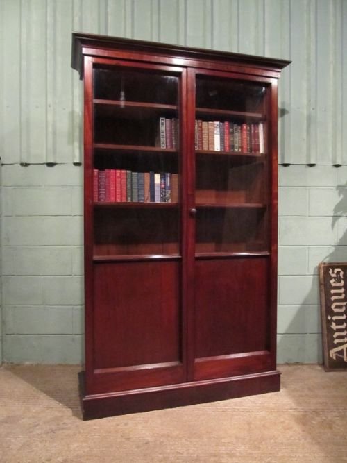 fig 1. ANTIQUE VICTORIAN MAHOGANY LIBRARY BOOKCASE C1880 W6890/2.4