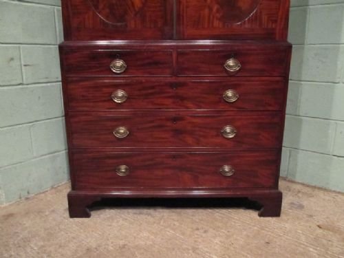 fig 1. ANTIQUE GEORGIAN REGENCY MAHOGANY PRESS WARDROBE C1800 W6886/2.4