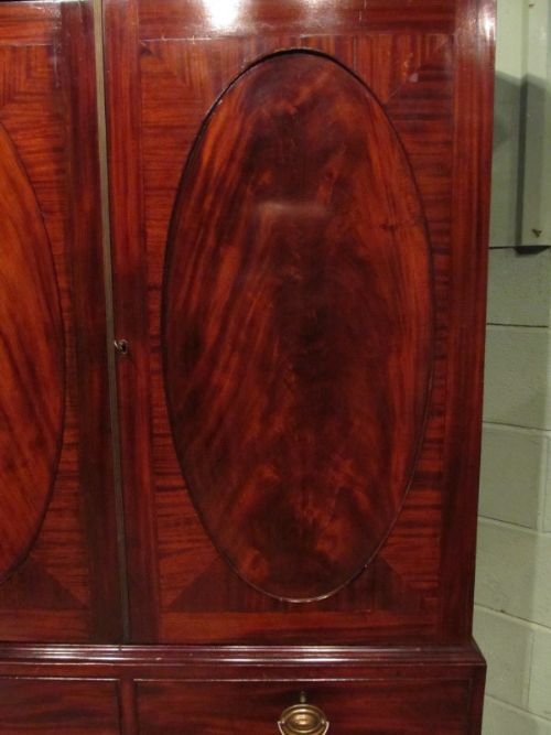fig 2. ANTIQUE GEORGIAN REGENCY MAHOGANY PRESS WARDROBE C1800 W6886/2.4