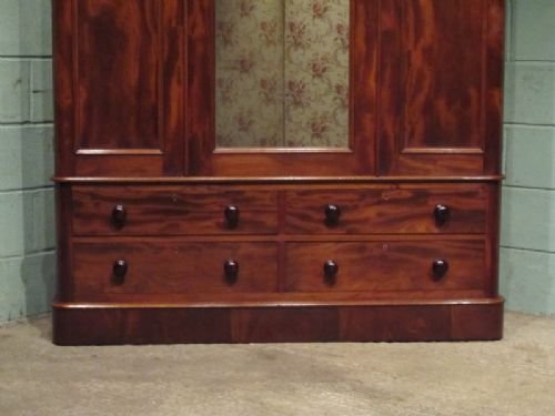 fig 1. ANTIQUE VICTORIAN MAHOGANY DOUBLE WARDROBE C1880 W6877/9.4