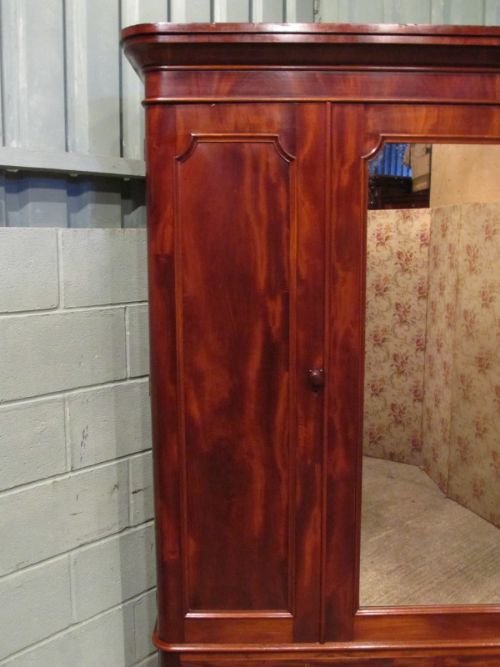 fig 2. ANTIQUE VICTORIAN MAHOGANY DOUBLE WARDROBE C1880 W6877/9.4