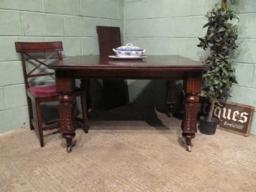 fig 1. ANTIQUE EDWARDIAN OAK EXTENDING DINING TABLE C1900 W6896/9.4