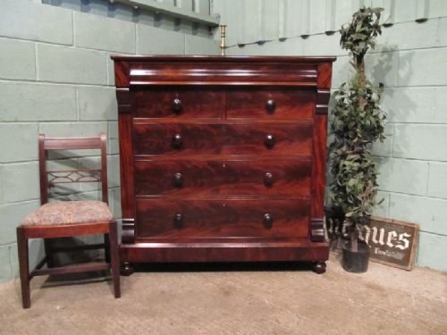 Antique Victorian Mahogany Scotch Chest of Drawers C1860. W6878/16.4